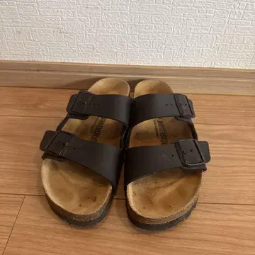 BIRKENSTOCK 블랙 더블 벨트 샌들 40 26cm