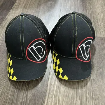 D SPORT 체크 무늬 캡 57-60cm 2개 세트