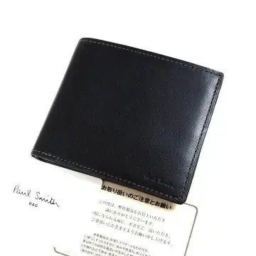 새상품 폴스미스 반지갑 블랙 가죽 멀티 스트라이프 내부