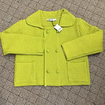 ZARA 라임 그린 테일러드 자켓 L
