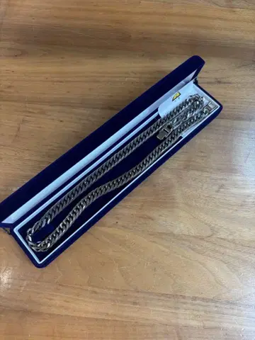 순 티타늄 6면 더블 키헤이 목걸이 50cm