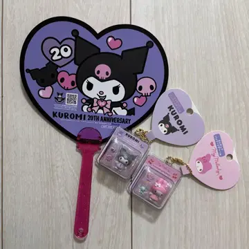 미니어처 패키지 참 마이멜로디 쿠로미 세트 부채 포함