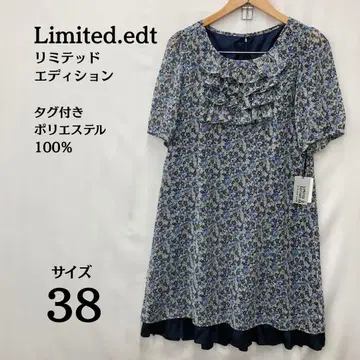 택 포함 새상품 Limited.edt 프릴 꽃무늬 원피스 사이즈 38