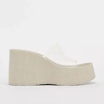 ZARA 클리어 웨지솔 샌들 38/24.5