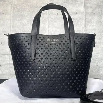 [미사용급] JIMMY CHOO BLACK 펀칭 스타 2WAY 백