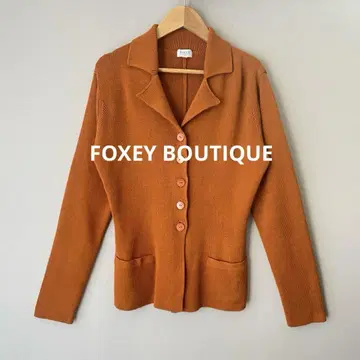 FOXEY BOUTIQUE 니트 가디건 오렌지