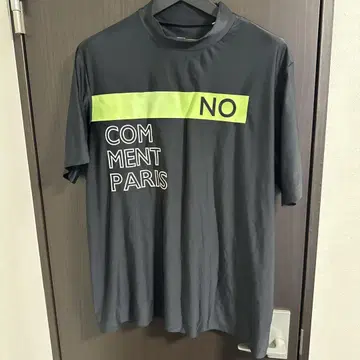 NO COMMENT PARIS 블랙 모크넥 셔츠 XXL 골프웨어