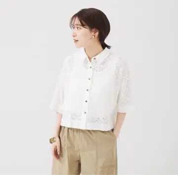 abahouse mavie 레이스 숏 셔츠 새상품 택 포함