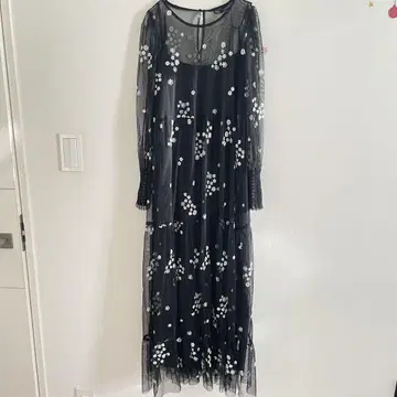 ZARA 자라 튤 원피스 꽃무늬 자수 롱