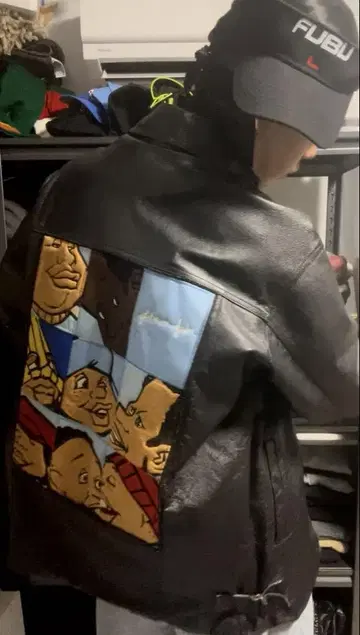 초레어 플래티넘후부 가죽 자켓