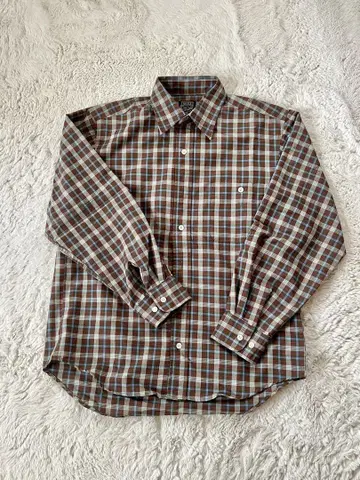 AIGLE 체크 무늬 긴팔 셔츠 S 사이즈