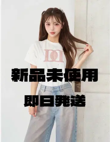 Darich 새상품 퀼팅 아플리케 비쥬 티셔츠