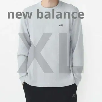 [ new balance ] 슈 패치 와플 롱 슬리브 T셔츠 그레이 XL