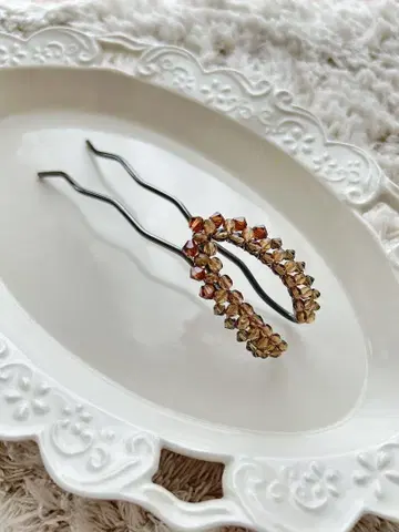 콤플렉스 비즈 헤어 액세서리