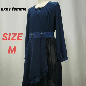 axes femme 엑시즈팜 원피스 플리츠 절개 레이스