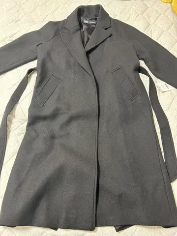 ZARA 블랙 체스터 코트 XS
