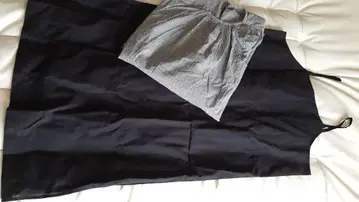 어반 리서치 깅엄 체크 슬리브리스 롱 원피스 세트