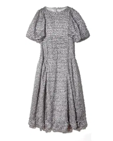ROSY LUCE VOLUME BACK OPEN DRESS - IVORY