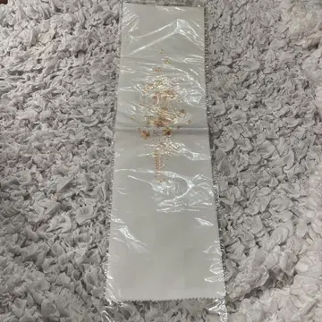 도레이 실룩실듀 바이어스 장식용 깃 화이트 꽃무늬 자수 장식용 깃 미사용