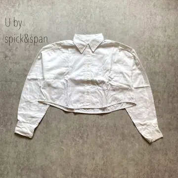 스픽 앤 스팬 U by spick&span 숏 기장 셔츠 화이트