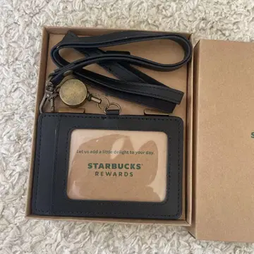 STARBUCKS REWARDS 패스 케이스 블랙 스트랩 포함