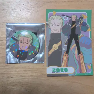 ONEPIECE 마루이 출장점 홀로그램 캔뱃지 브로마이드 조로