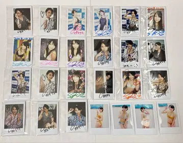 스즈키 사키 친필 사인 폴라로이드 21장 폴라로이드 4장 총 25장 세트