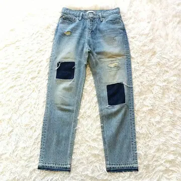 CLABE 클라네 데미지 가공 데님 팬츠 리페어 가공 25
