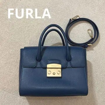 FURLA 훌라 네이비 가죽 숄더백