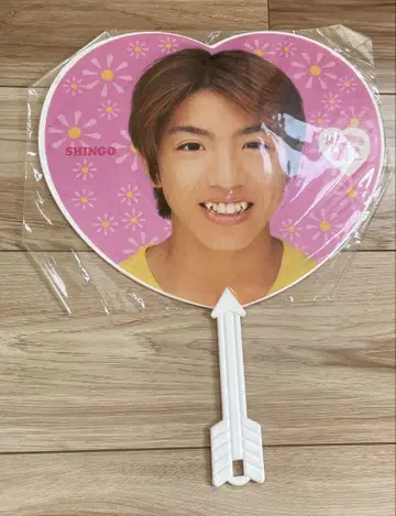 [레어] Johnny's Jr. 하트 모양 부채 무라카미 싱고