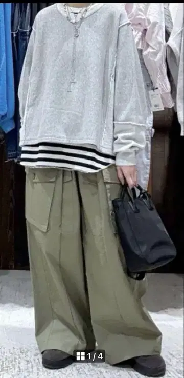새상품급 니코앤드 팬츠 카키