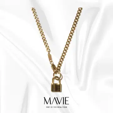 mavie 패드락 목걸이 (골드)
