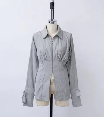 double zip gather shirt