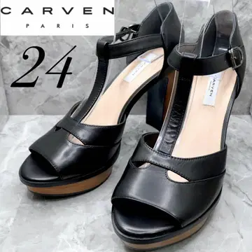 [ 새상품급 ] carven 칼벤 글래디에이터 펌프스 블랙 24 샌들