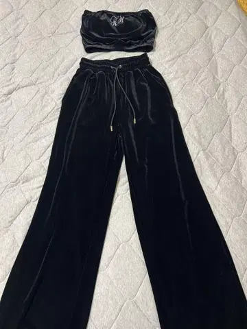 블랙 벨벳 셋업