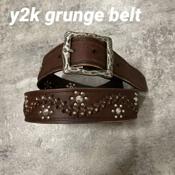 y2k 00s archive 가죽 그런지 스터드 벨트