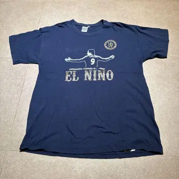 Chelsea 페르난도 토레스 반팔 t셔츠 네이비 빈티지