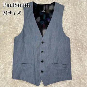 레어 폴스미스 M 베스트 PaulSmith 린넨 올 패턴
