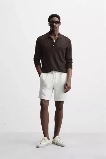 ZARA 화이트 하프 팬츠 숏팬츠 M 사이즈