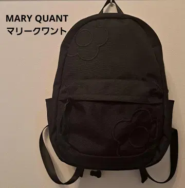 MARY QUANT 마리콴트 백팩 블랙 데이지 코듀라