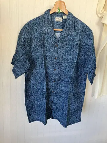 L.L.Bean 기하학 패턴 알로하 셔츠