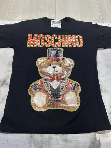 MOSCHINO 테디베어 프린트 티셔츠 M