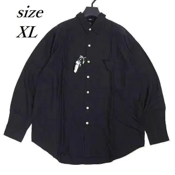 90s phiz 피즈 실크 셔츠 데드스탁 택 포함 블랙 XL