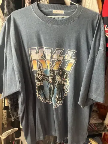 KISS 그래픽 티셔츠 다크 블루
