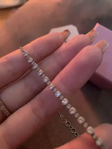 새상품급 Swarovski 실버 팔찌 크리스탈 스톤