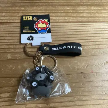 간사이 엑스포 회장 한정판 블랙  dimension 모방 키링 폼폼푸딩