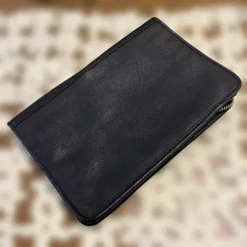SCOTCH GRAIN 가죽 장지갑 와이드 블랙