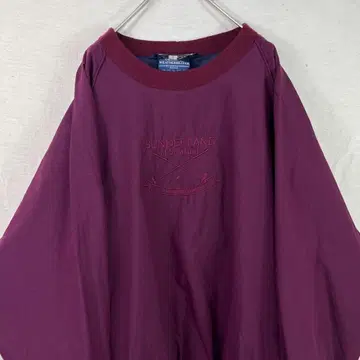 스코틀랜드제 90s 나일론 풀오버 나일론 재킷 자수