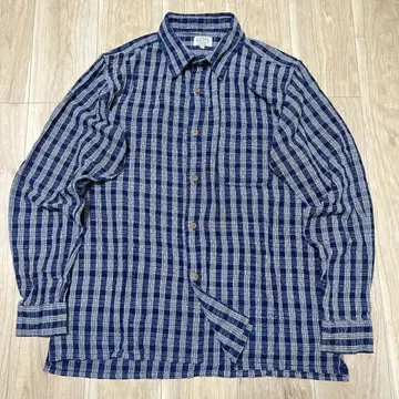 인디고 염색 GAIJIN MADE 긴팔 셔츠 면 100% R-7937