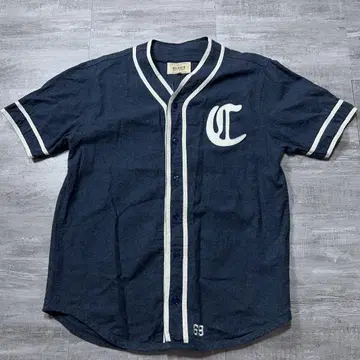 CLUCT 베이스볼 셔츠 양면 자수 로고 반팔 셔츠 M 루드